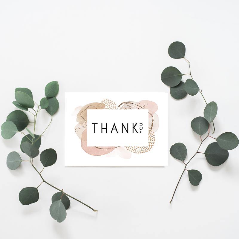 Thank You Abstract Pink - Misiu Papier