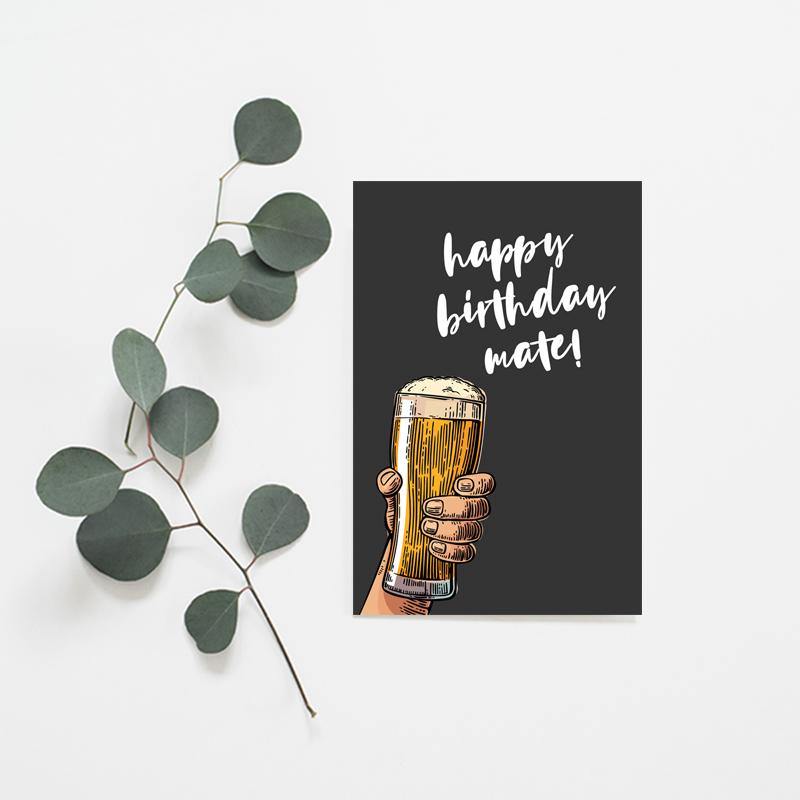 Happy Birthday Mate - Misiu Papier