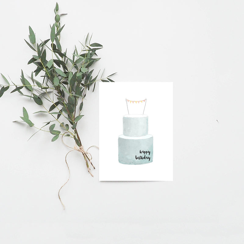 Happy Birthday Cake (Blue)