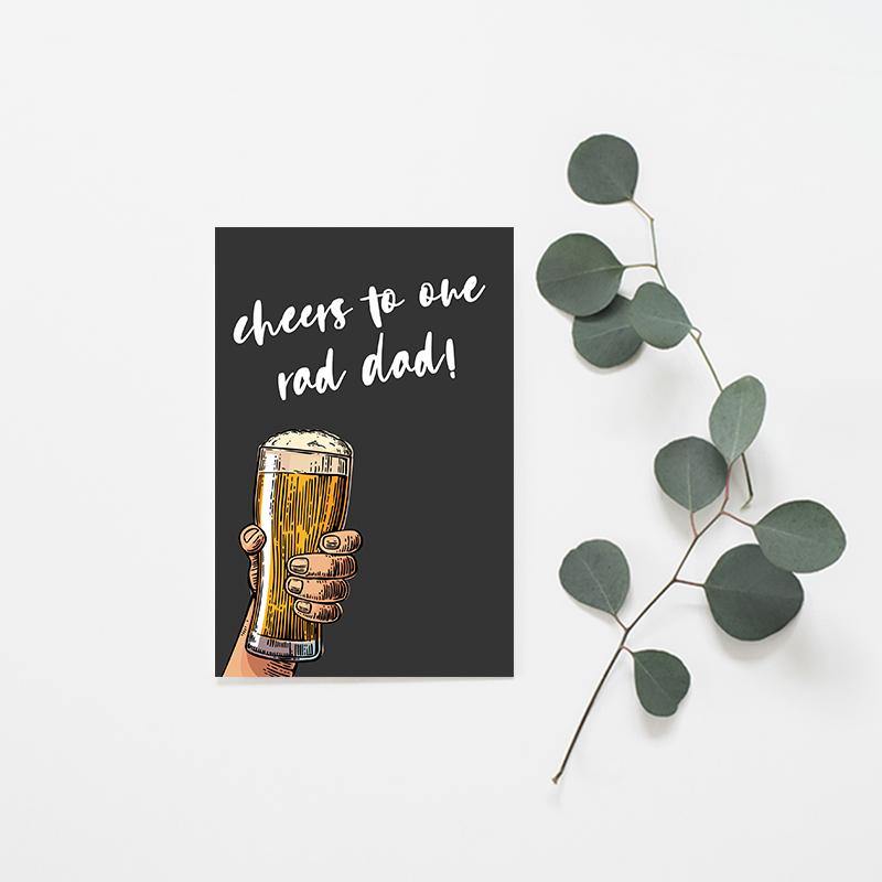 Cheers to One Rad Dad - Misiu Papier