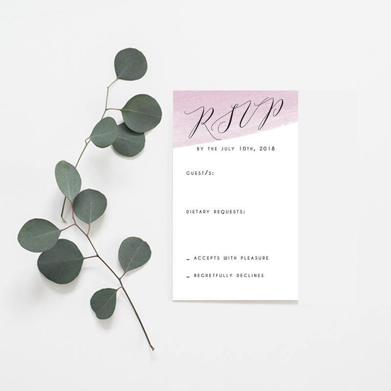 Understated Lilac Wedding Invitation Suite - Misiu Papier