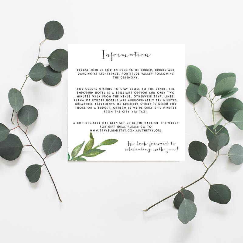 Watercolour Wreath Wedding Invitation Suite - Misiu Papier