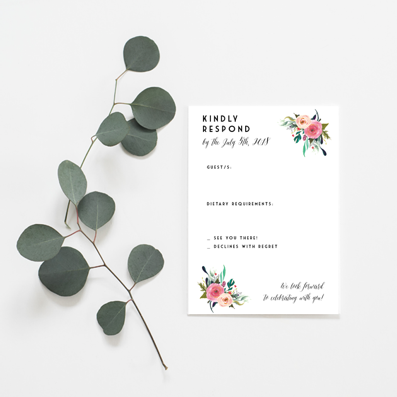 Lola Wedding Invitation Suite - Misiu Papier