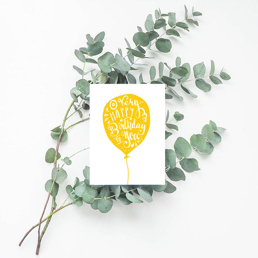 A Very Happy Birthday Balloon (Yellow)