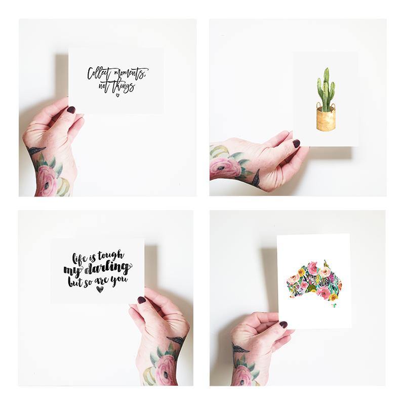 Mixed Set of 5 A4 Art Prints - Misiu Papier